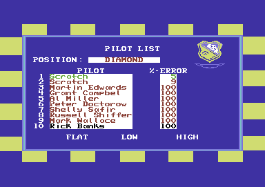 Blue Angels: Formation Flight Simulation screenshot 4 for Commodore 64